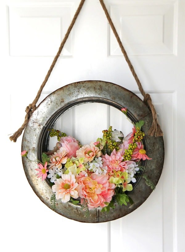 30 Best DIY Spring Wreath Ideas Make Your Own For 2024   Diy Spring Wreath Idea 600x818 