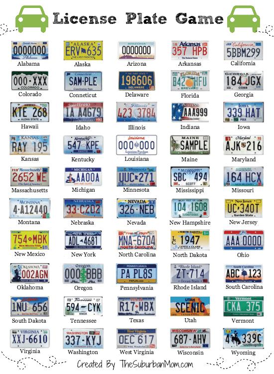 License Plate Game