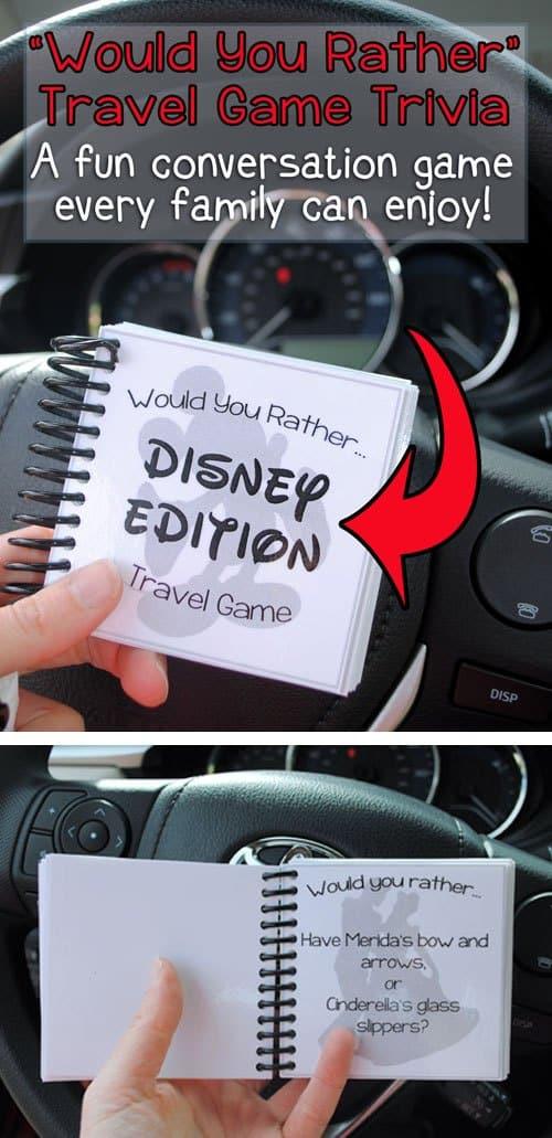 Printable Disney Theme Would You Rather Game