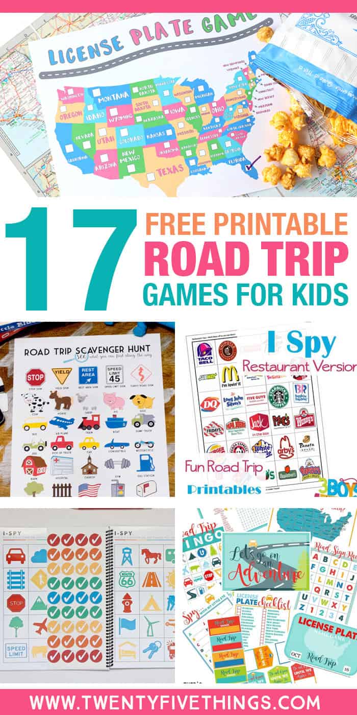 Free Printable Road Trip Games