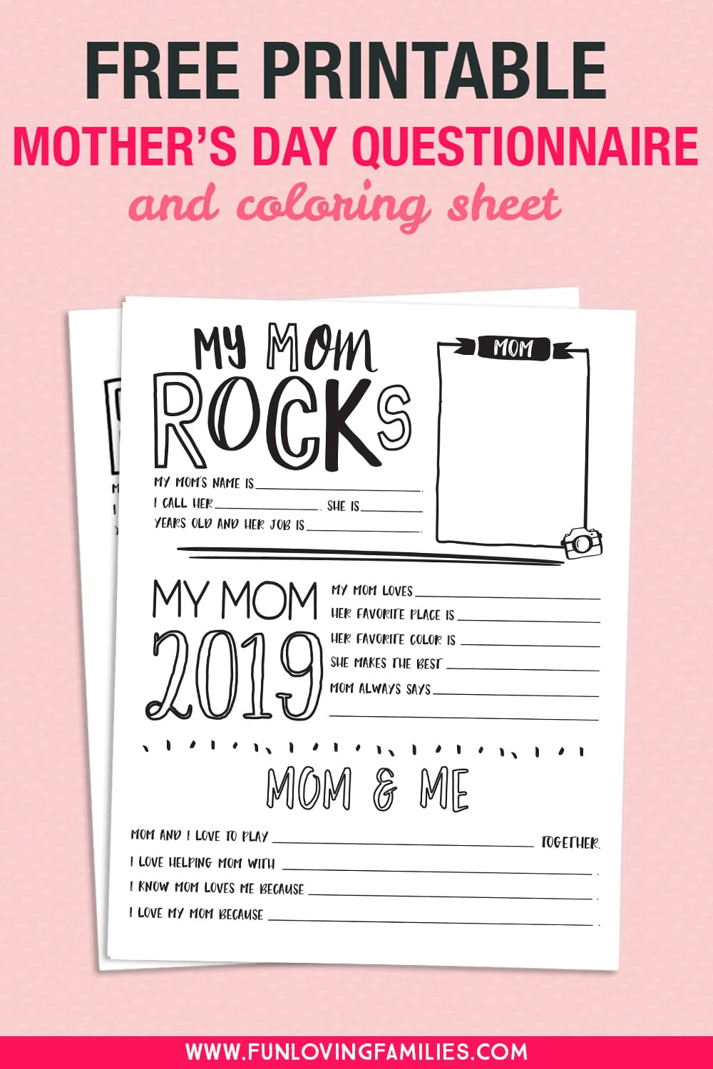 Mother&rsquo;s Day Questionnaire Printable