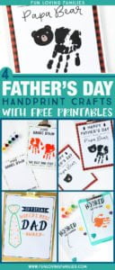 4 Father's Day Handprint Ideas with Free Printables - Fun Loving Families