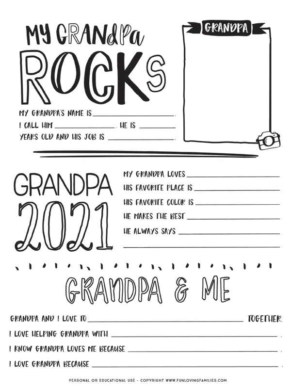 Download Father S Day Questionnaire Printable 2021 Free Download Fun Loving Families
