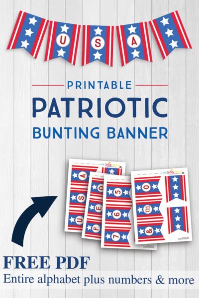 Printable Patriotic Banner with Alphabet and Numbers {Free Printable ...