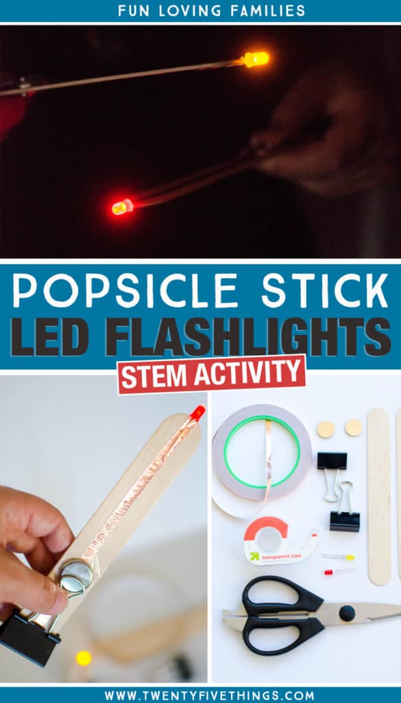 Popsicle Stick LED Flashlight Summer STEM Activity - Fun Loving Families