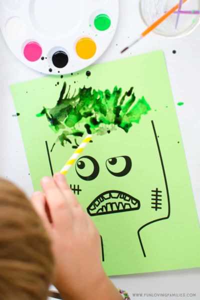 Zombie Blow Painting Activity for Kids (with Free Printable) - Fun ...