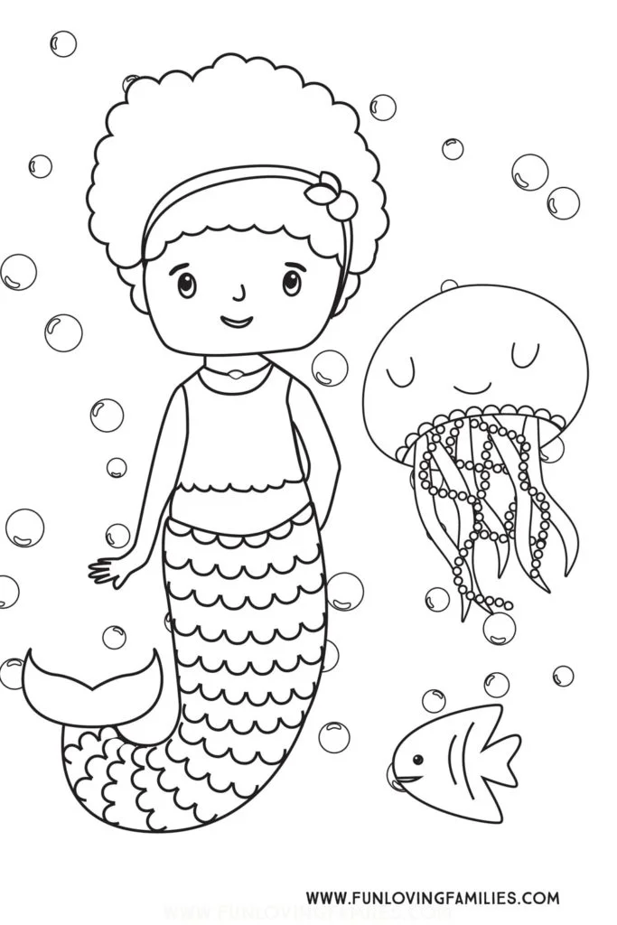 6 Cute Mermaid Coloring Pages For Kids Free Printables Fun Loving 