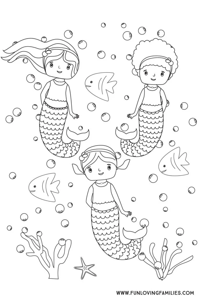 mermaid coloring pages to print out