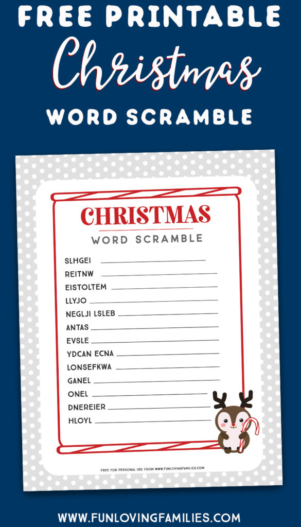 Christmas Word Scramble - Fun Loving Families
