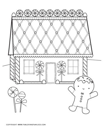 gingerbread house coloring pages  fun loving families