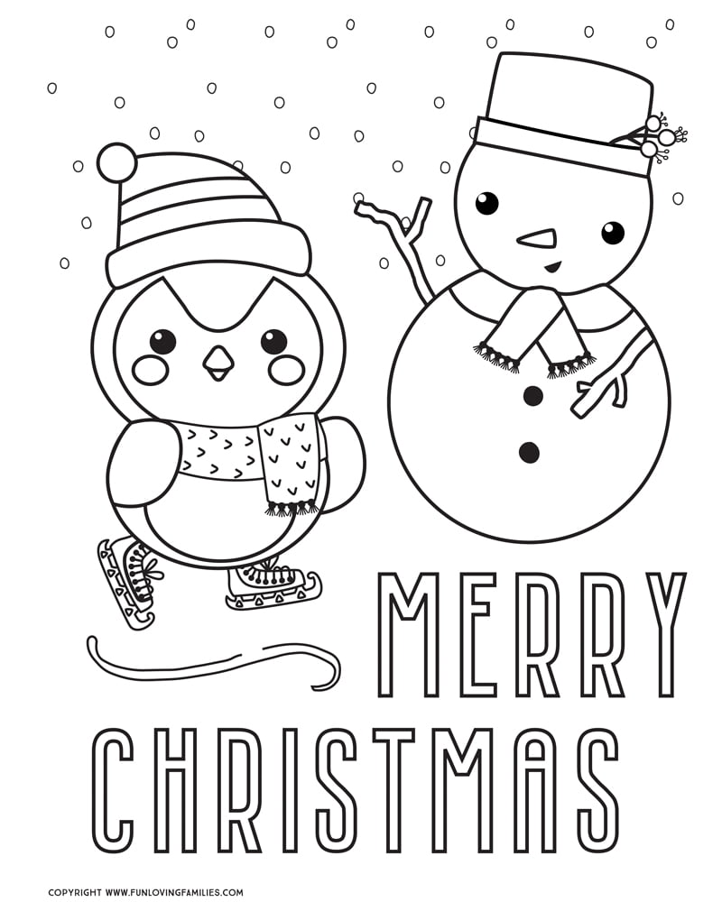 Christmas Coloring Pages Free Printables Fun Loving Families