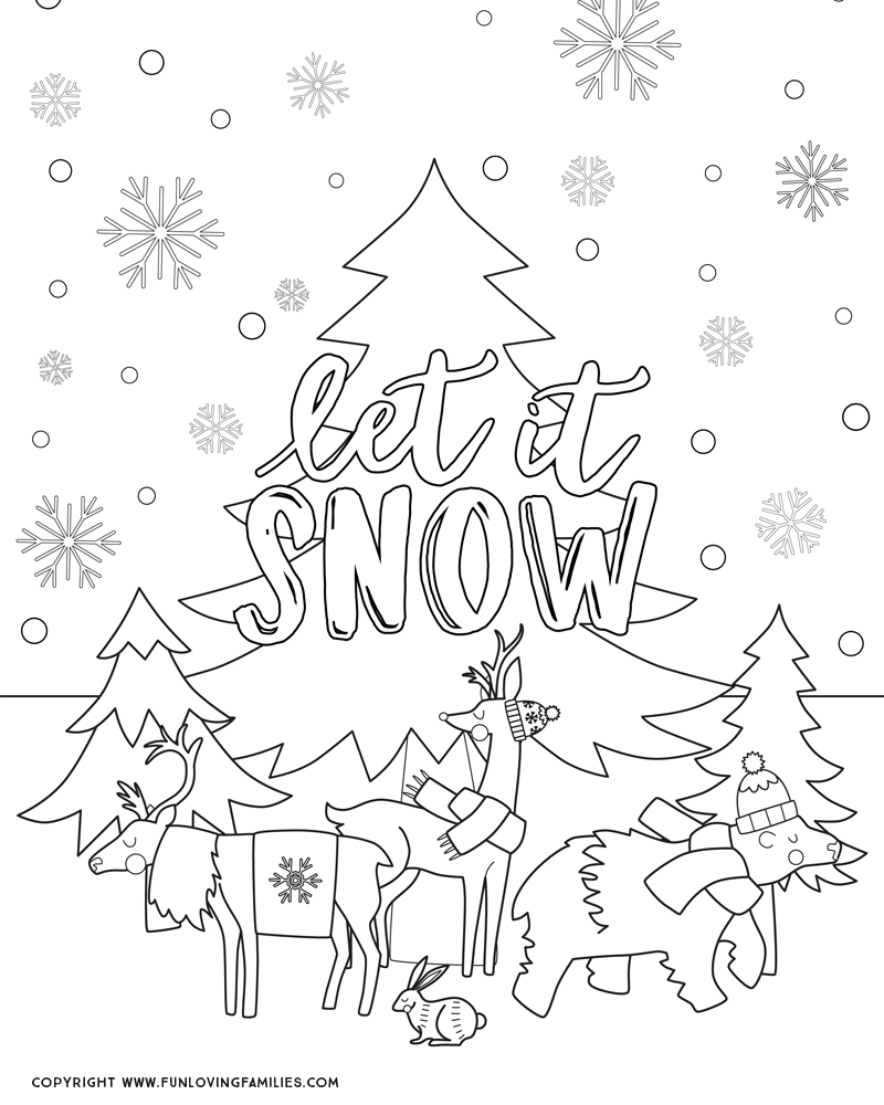 Download Winter Coloring Pages for Kids - Fun Loving Families