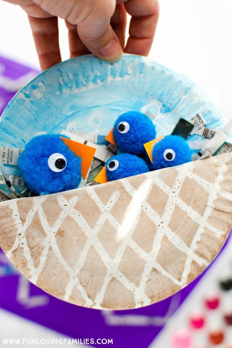 Paper Plate Bird Nest: Easy Spring Craft For Kids - Fun Loving Families