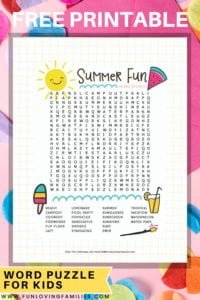 Summer Word Search Free Printable Activity - Fun Loving Families