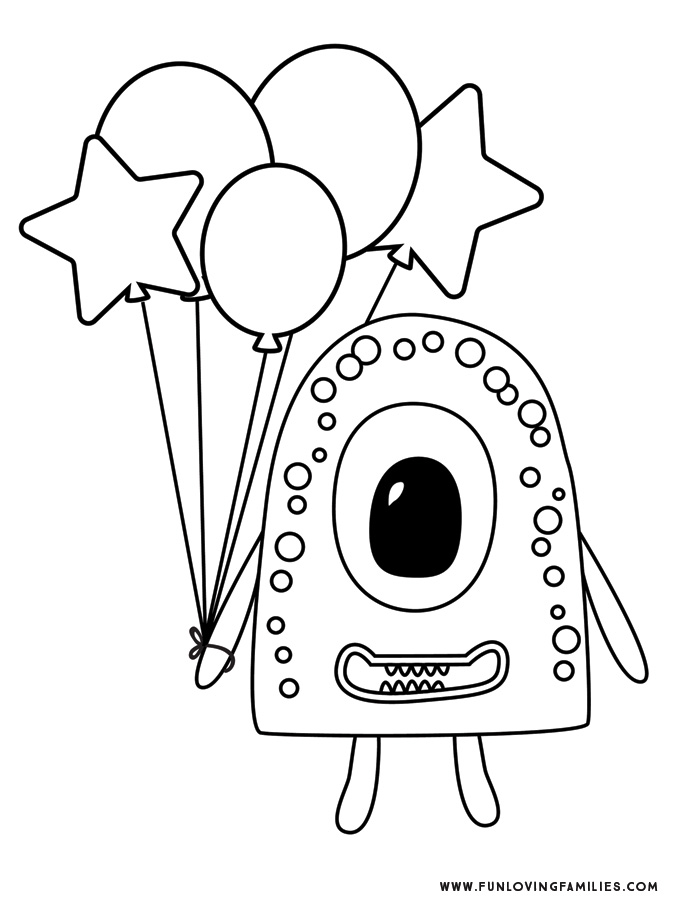 funny monster coloring pages
