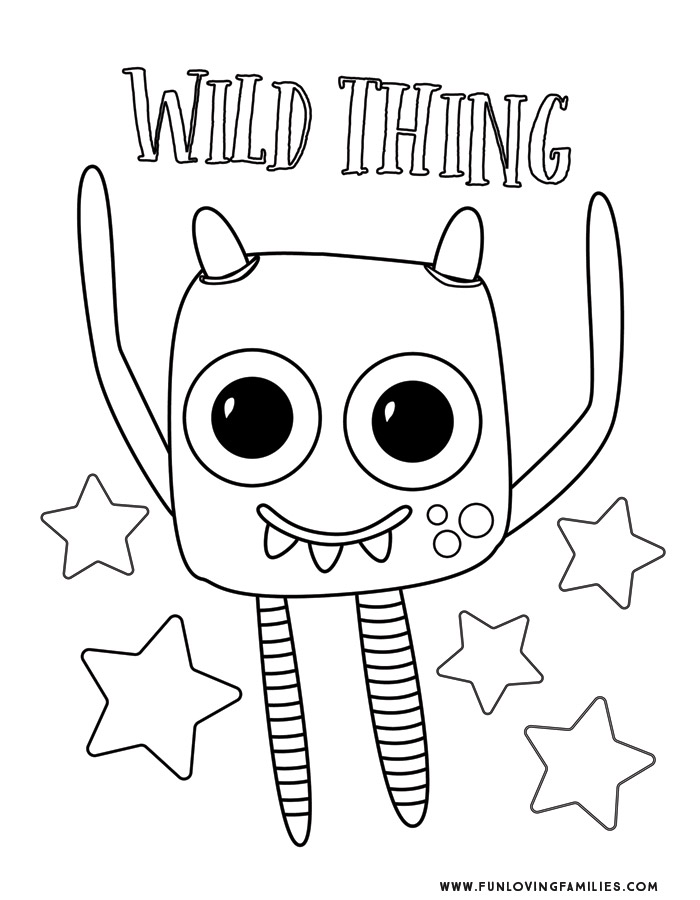 Monster Coloring Pages 4 Cute and Silly Monsters for Kids (Free