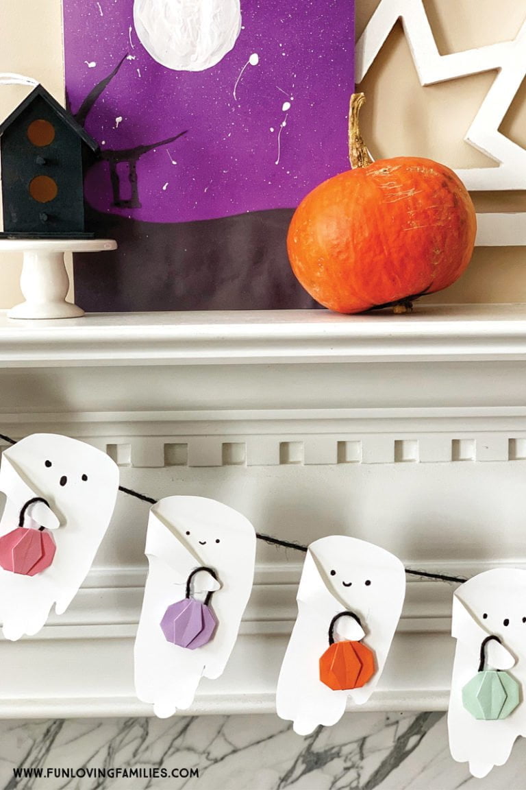 Halloween Handprint Craft: Ghost Bunting - Fun Loving Families