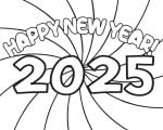 Happy New Year Coloring Pages for 2025 - Fun Loving Families