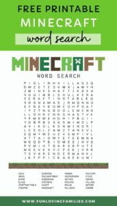 Minecraft Word Search - Fun Loving Families