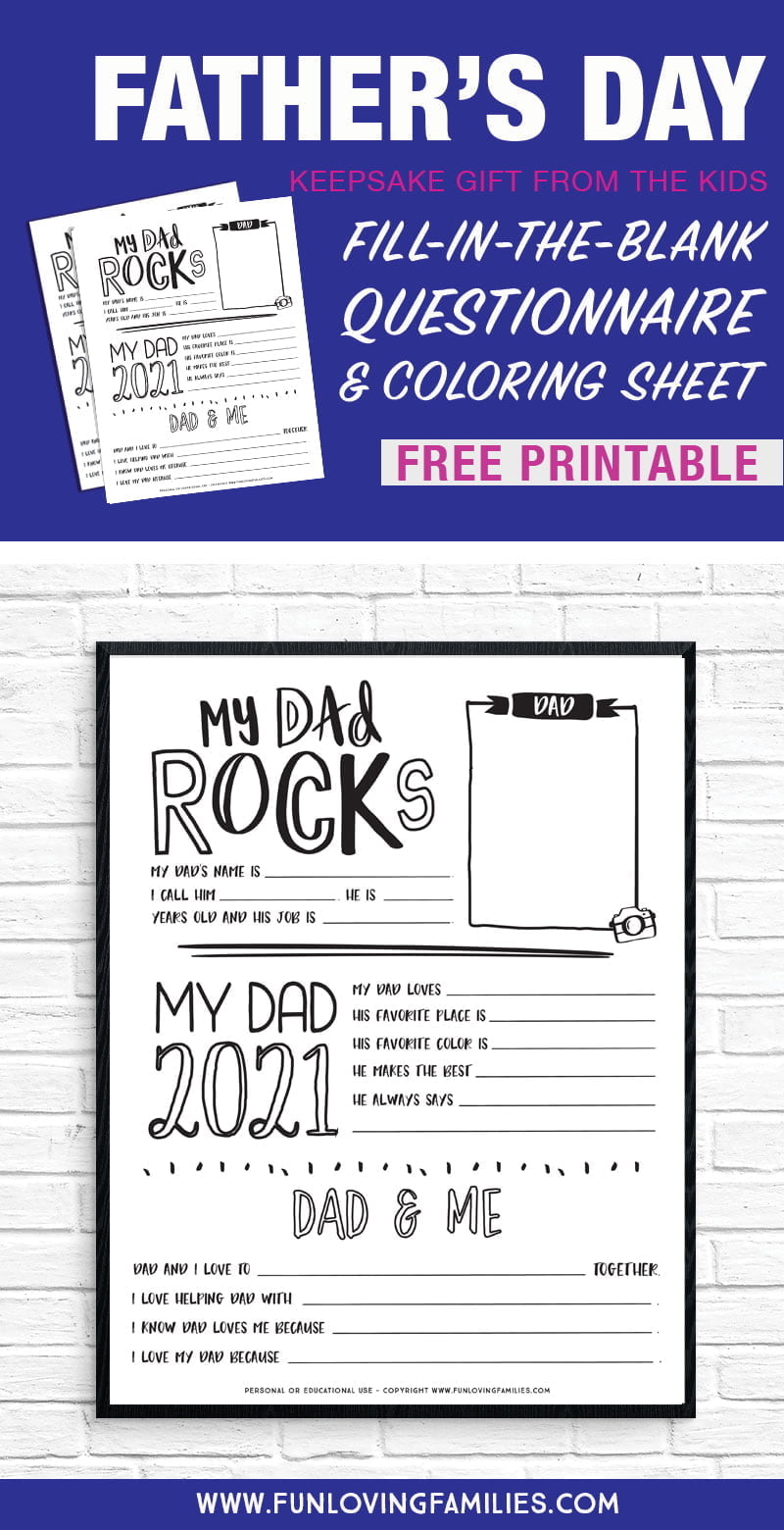 Father s Day Questionnaire Printable 2021 Free Download Fun Loving Families