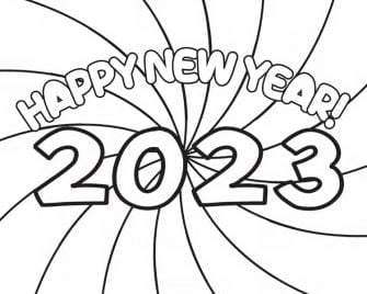 Happy New Year Coloring Pages for 2023 - Fun Loving Families