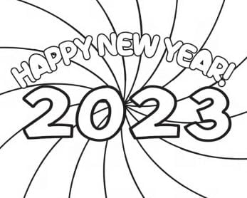 Happy New Year Coloring Pages for 2023 - Fun Loving Families