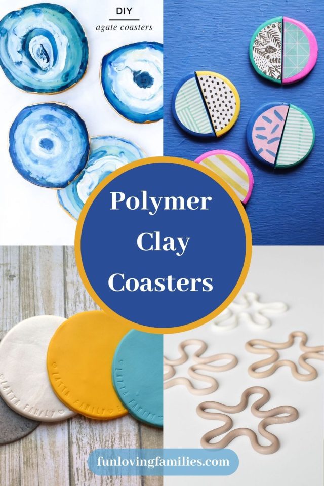 21 Polymer Clay Coaster Tutorials & Ideas - Fun Loving Families