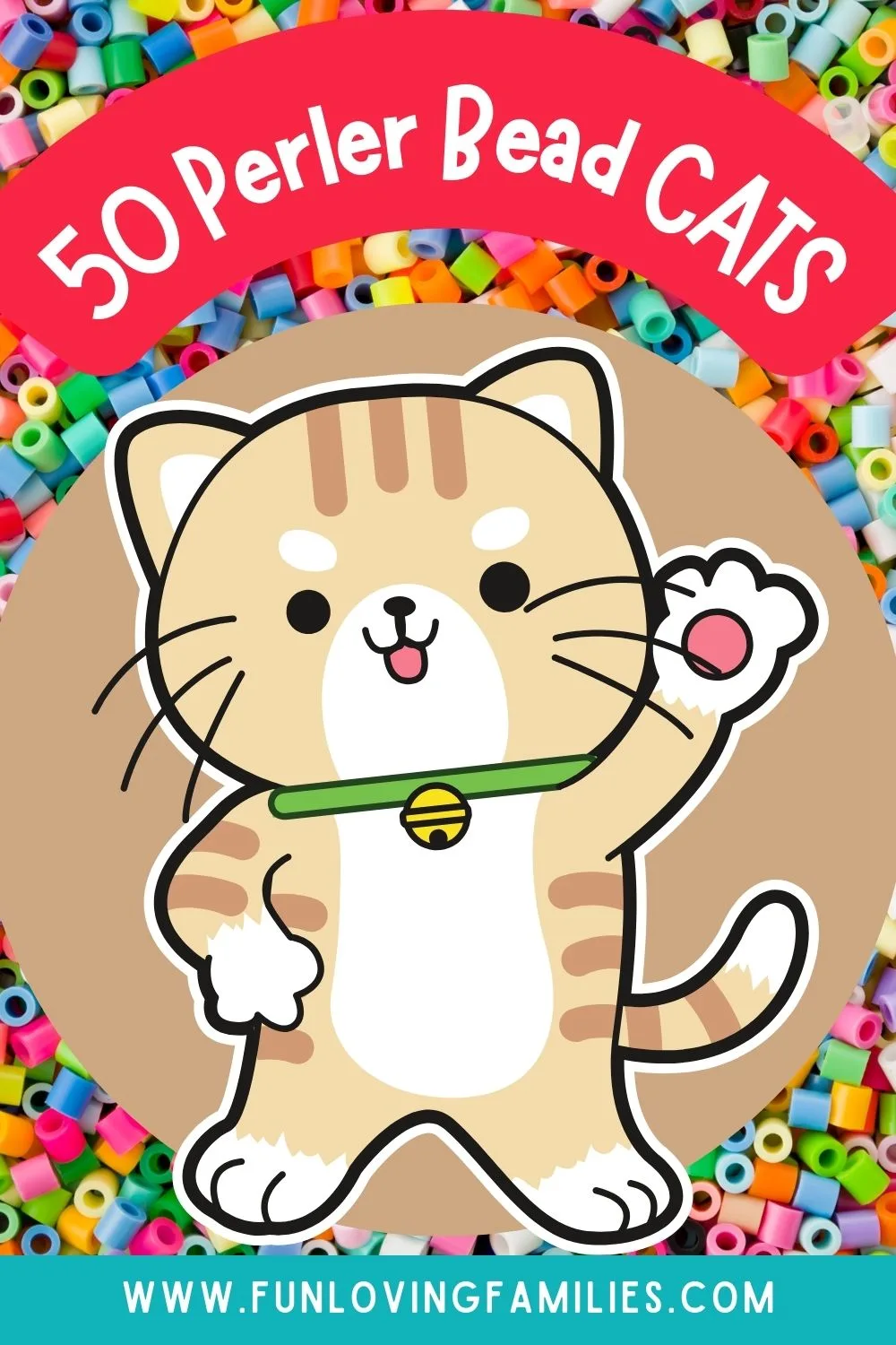 Kawaii Cats Perler Beads Art, Can Be Fridge Magnet, Keychain, Phone Charm  and Badge. 
